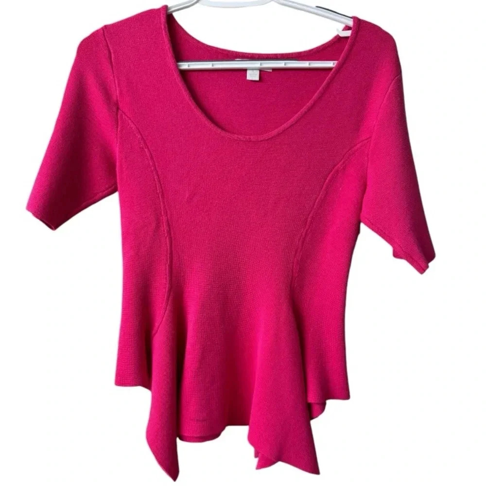 New York & Company Pink Short Sleeve Tee‎
